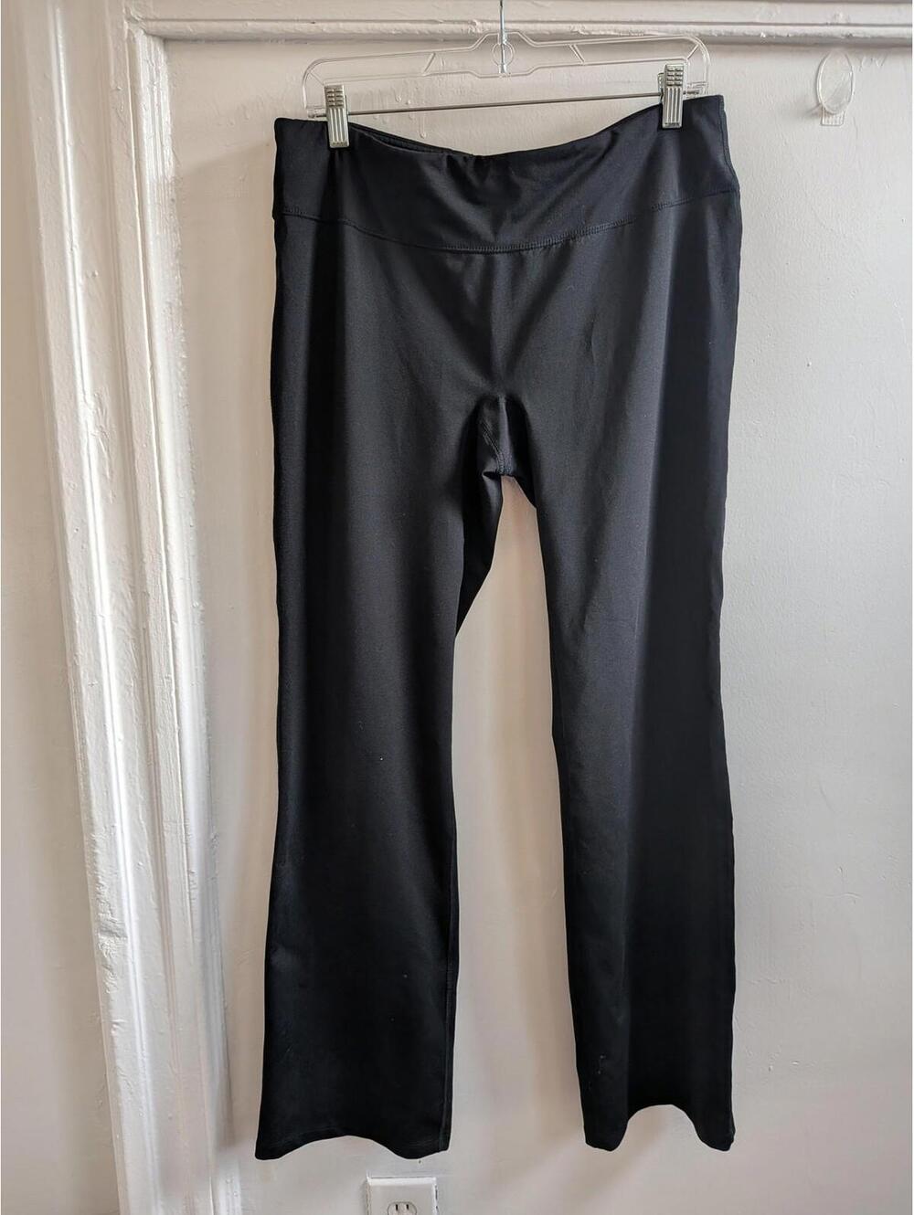 UNIQLO Leggings Mens XL Black Compression Stretch Elastic Waist Yoga Gym Running